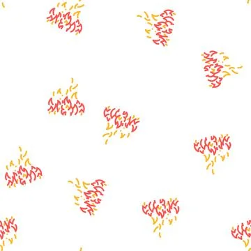 Blaze fire vector seamless pattern Illustrazione stock