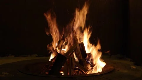 Blazing campfire 02 Stock Footage 235686962