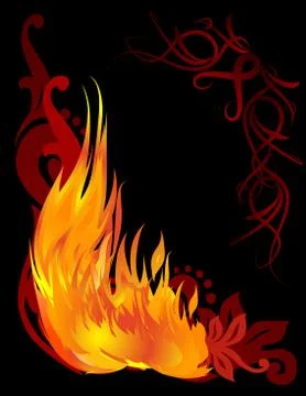 Blazing corner. Stock Illustration