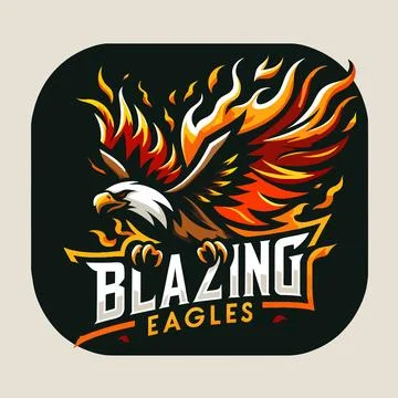 BLAZING EAGLES. Stock Illustration
