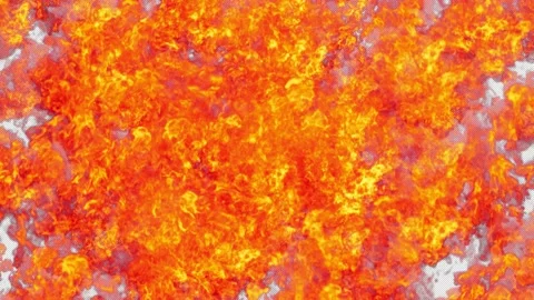 Blazing fire is burning and spreading all over the screen for flame transitions Stock Footage 172373683