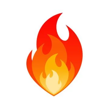 Blazing fire flame gas explosion danger sign Stock Illustration