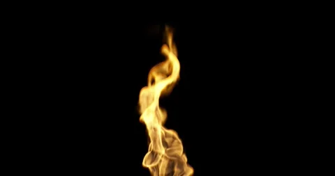 Blazing fire flowing movement isolated on black backgrounds Vídeos de archivo 331569834
