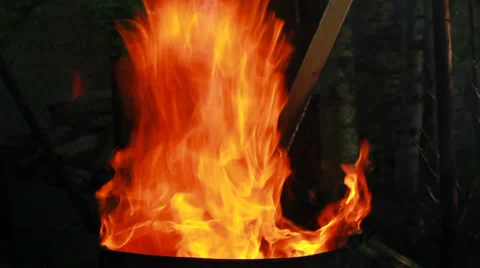 Blazing fire Stock Footage 35572897