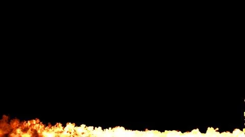 Blazing fire lines frame for content on black, isolated - object 3D rendering Illustrazione stock