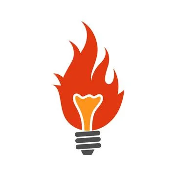 Blazing Fire Logo Design Illustrazione stock