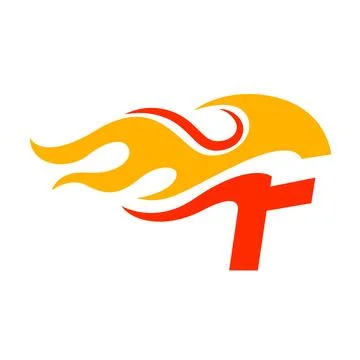 Blazing Fire Logo Design Illustrazione stock