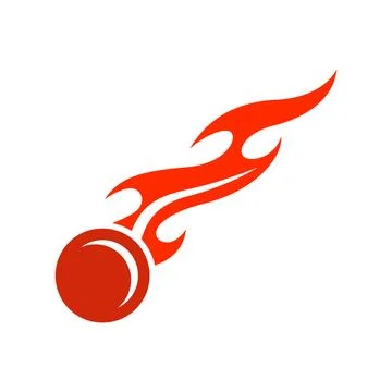 Blazing Fire Logo Design Illustrazione stock
