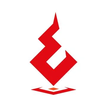 Blazing Fire Logo Design Illustrazione stock
