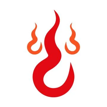 Blazing Fire Logo Design Illustrazione stock