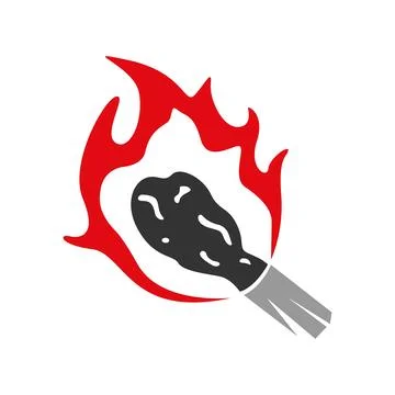 Blazing Fire Logo Design Illustrazione stock