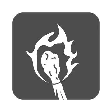 Blazing Fire Logo Design Illustrazione stock