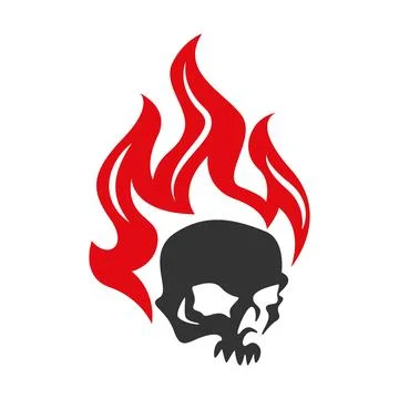 Blazing Fire Logo Design Stock Illustration