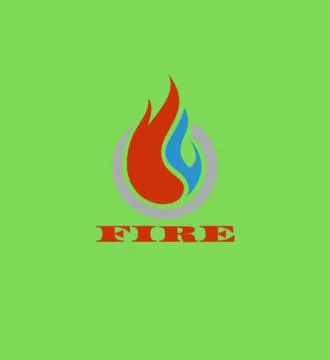 Blazing fire logo Stock Illustration