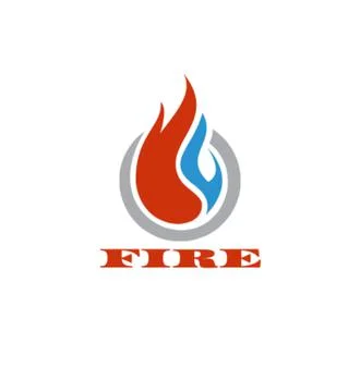 Blazing fire logo Stock Illustration