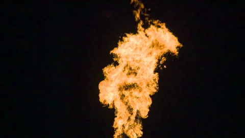 Blazing Fire Stream in the Dark HD Pro Stock Footage 312166106