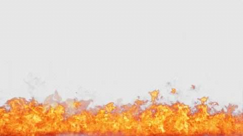 Blazing flame with fire effects with alpha channel (Transparent background) Stock Footage 148959625