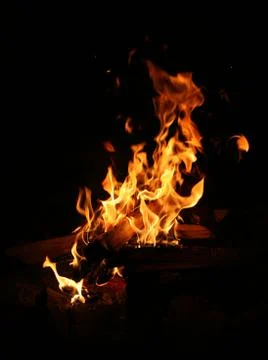 Blazing flame Stock Photos