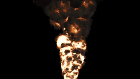Blazing Flames and Smoke Stock Footage 327529084