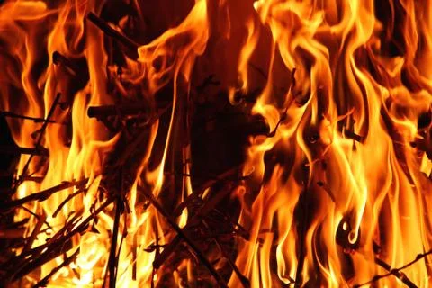 Blazing flames as a background Stock Photos