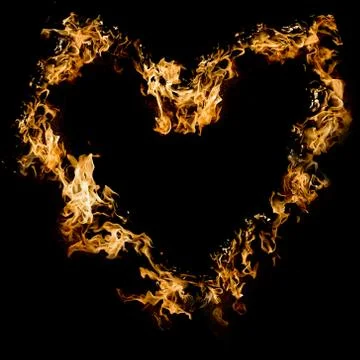 Blazing heart Stock Illustration