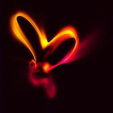 Blazing heart Stock Illustration