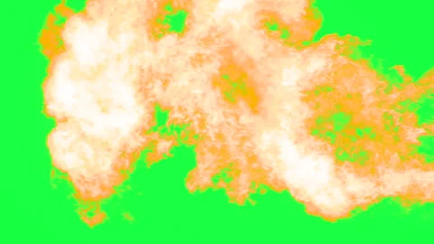 Blazing Hot Gas Cloud on Chromakey HD Stock Footage 331243988