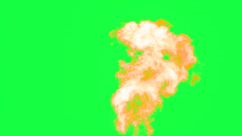 Blazing Hot Gas Cloud on Chromakey 4K Stock Footage 332775424