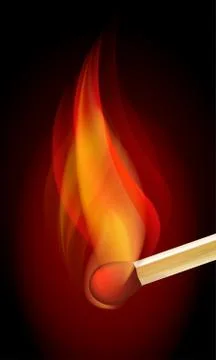 Blazing match vector illustration Stock Illustration