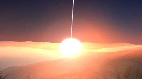Blazing Meteor Impact Falling Realistic Shooting Star Night Stock Footage 47409848
