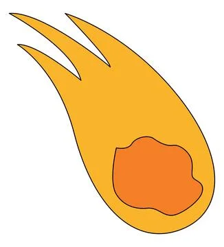 A blazing meteor streaking through space Vector Stock Illustration