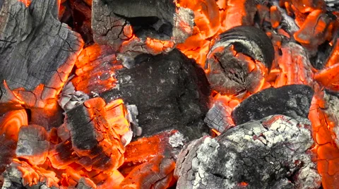 Blazing red-charcoal. Background Stock Footage 68289497