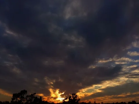 Blazing Red Sunset Time Lapse (2160p 23.976) 2 Stock Footage 82787129