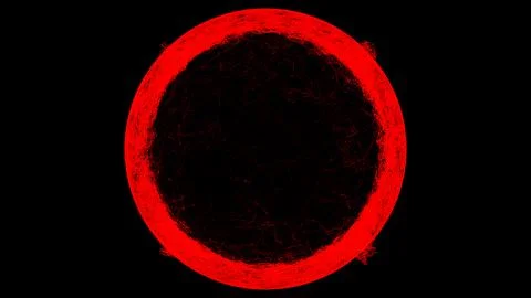 Blazing ring of fire. Fiery flames and sparks emitting from a red circle ring Stock Illustration
