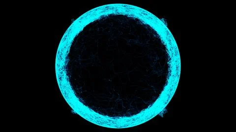 Blazing ring of fire. Fiery flames and sparks emitting from a blue circle rin Stock Illustration