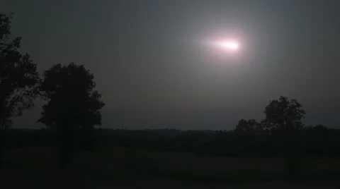 Blazing Shooting Star Falling Meteor Night Realistic HD Stock Footage 40099278