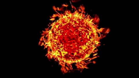 Blazing sun on a black background. Stock Footage 240847705