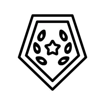 Blazon Icon vector. Isolated contour symbol illustration Stock Illustration