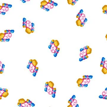 Blazon spain isometric icon seamless pattern イラスト素材