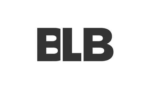 BLB logo design template with strong and modern bold text. Initial based ve.. Stock Illustration