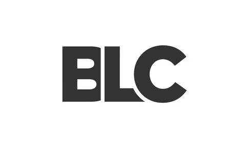 BLC logo design template with strong and modern bold text. Initial based ve.. Stock Illustration