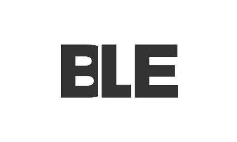 BLE logo design template with strong and modern bold text. Initial based ve.. Stock Illustration
