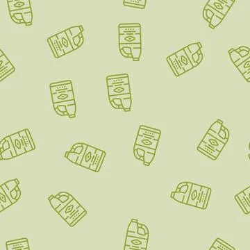 Bleach bottle line seamless pattern Stock Illustration