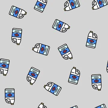 Bleach bottle vector seamless pattern Stock Illustration