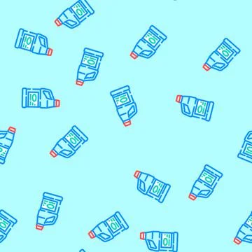 Bleach bottle vector seamless pattern Stock Illustration