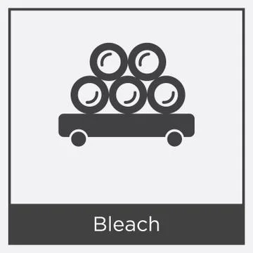 Bleach icon isolated on white background Free Stock Illustration