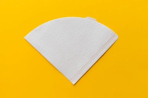 Bleached paper coffee filter. Alternative brewing v60 Stock Photos