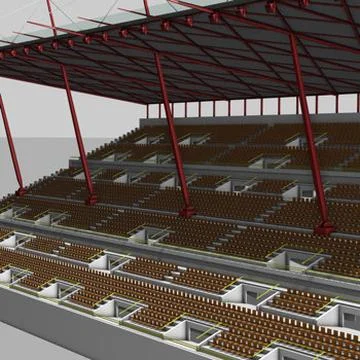 Bleacher 3D Model