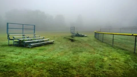 Bleachers in a school yard Stock Photos