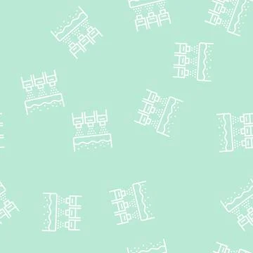 Bleaching system line seamless pattern Stock Illustration